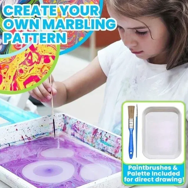 🎨🎨Water Marbling Paint Art Kit🎁The perfect gift for Christmas-Festivesl