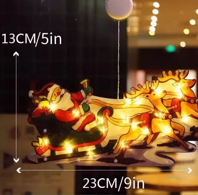 🎄🎅Christmas Presale - Get Surprise Offer-Christmas Window Hanging Lights-Festivesl