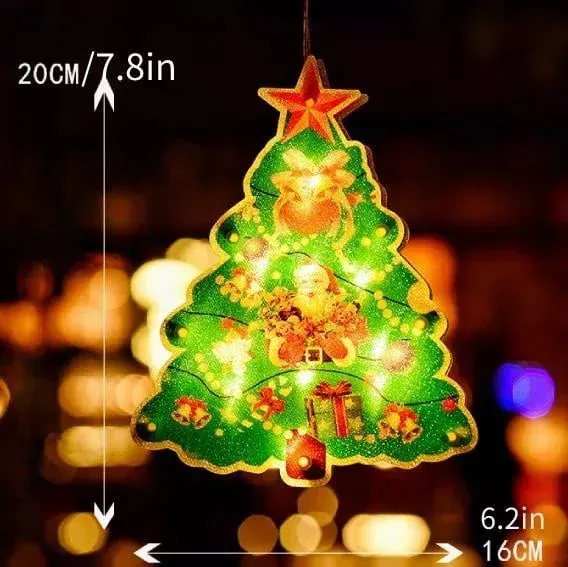 🎄🎅Christmas Presale - Get Surprise Offer-Christmas Window Hanging Lights-Festivesl