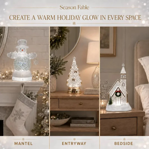 🔥Last Day 50%❄️Illuminated Musical Christmas Snow Globe Lantern