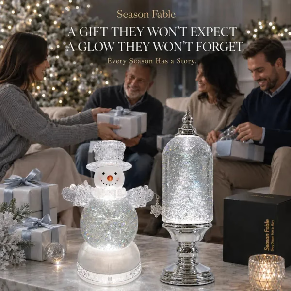 🔥Last Day 50%❄️Illuminated Musical Christmas Snow Globe Lantern