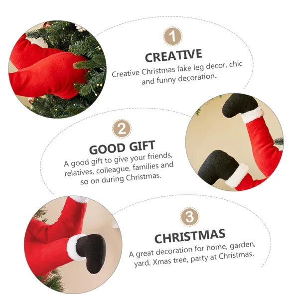 Santa Legs Christmas Decoration-Festivesl