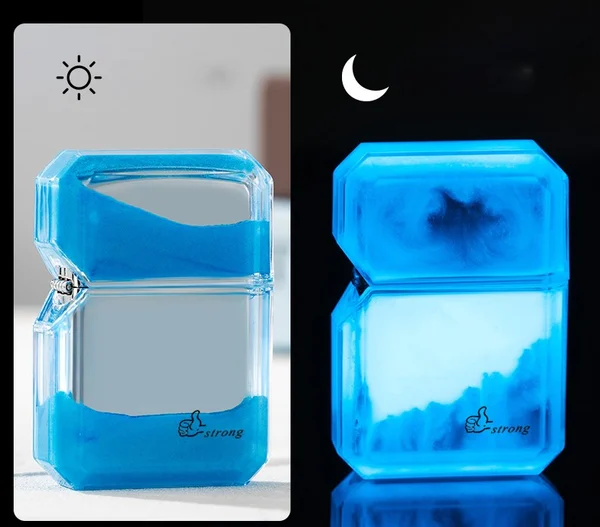 🔥Luminous color quicksand kerosene windproof lighter🔥-Festivesl