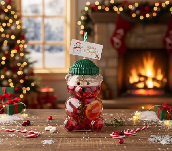 🔥Hot Sale 49% off🌟Bearista Glass Straw Cup 🐻✨