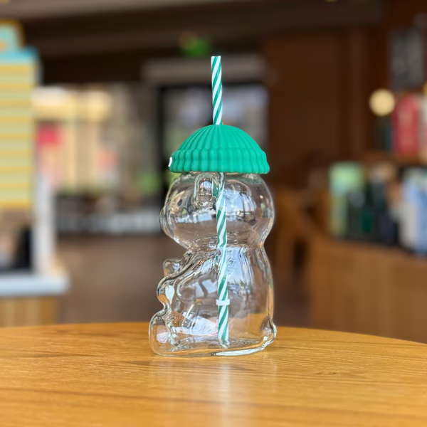 🔥Hot Sale 49% off🌟Bearista Glass Straw Cup 🐻✨
