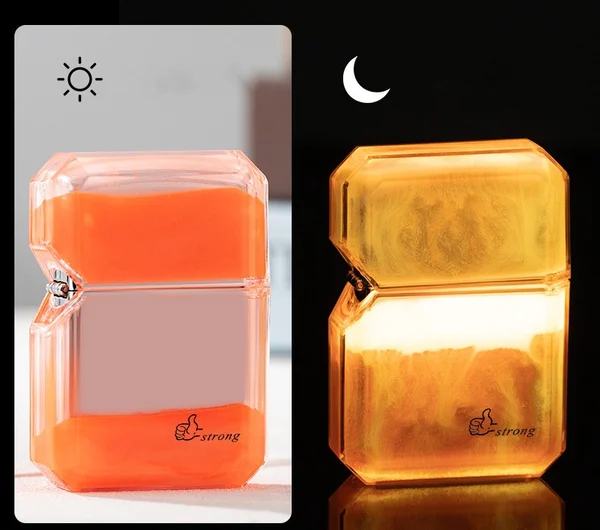 🔥Luminous color quicksand kerosene windproof lighter🔥-Festivesl