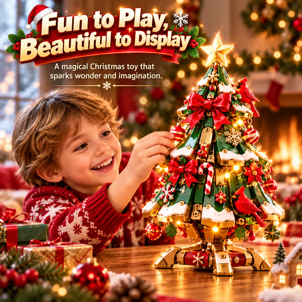 🔥 LAST DAY 49% OFF 🔥 Egg-to-Christmas Tree Magical Transforming Toy – Cardinal Christmas Tree Holiday Gift 🎄🎁✨