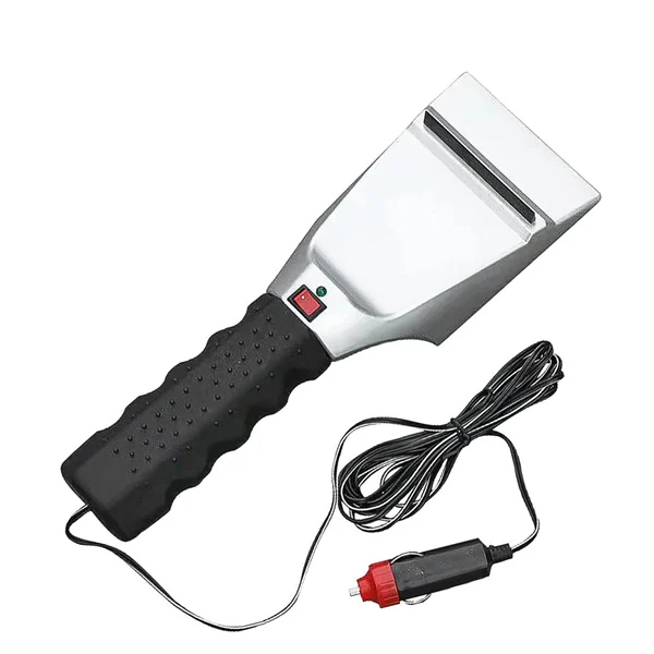 Heated Snow Ice Scraper for Car 12V Plug into Cigarette Lighter-Festivesl