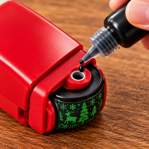 🎄 Christmas Handheld Craft Roller Stamp | Create Continuous Festive Patterns on Gift Bags, Wrapping Paper & Cards ✨