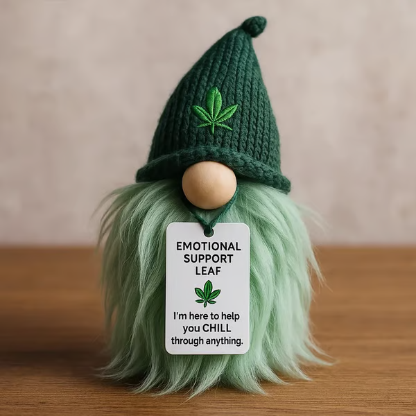 🌿💚 Emotional Support Weed Gnome – Your Little Cannabis Companion