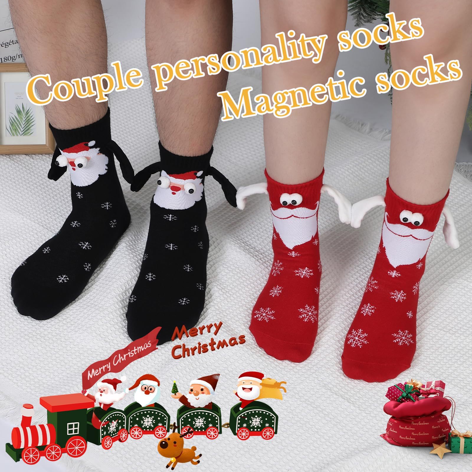 🎄Christmas sale - Buy 1 Get 1 Free(Add 2 pcs to the cart) - MAGNETIC SOCKS WINTER EDITION-Festivesl