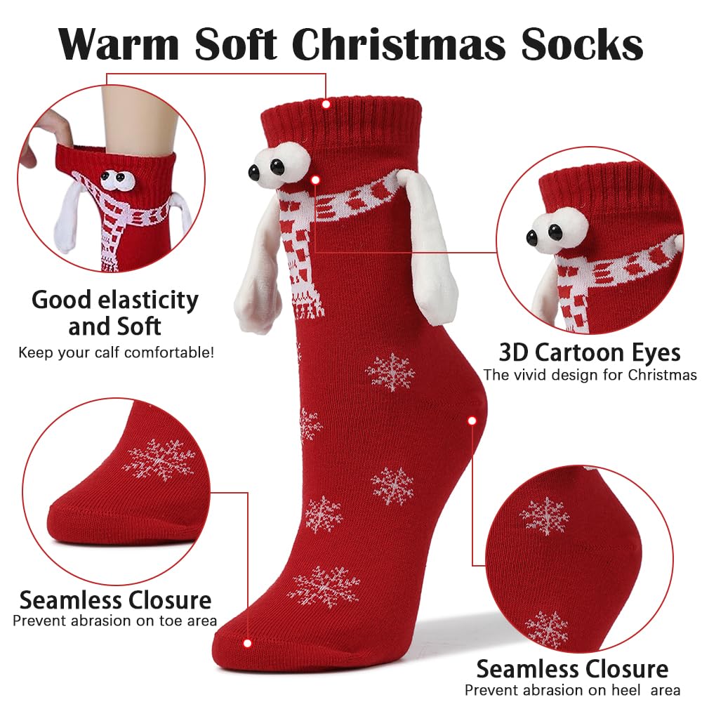 🎄Christmas sale - Buy 1 Get 1 Free(Add 2 pcs to the cart) - MAGNETIC SOCKS WINTER EDITION-Festivesl