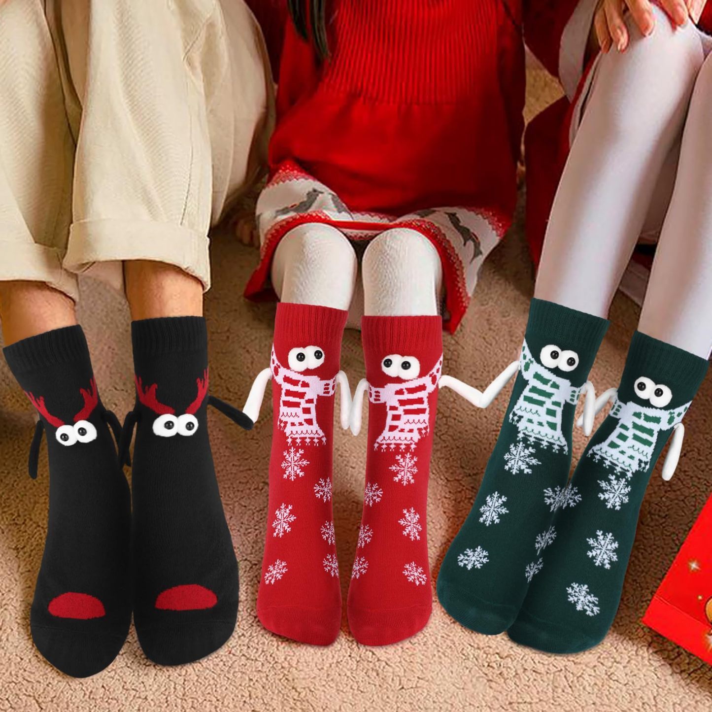 🎄Christmas sale - Buy 1 Get 1 Free(Add 2 pcs to the cart) - MAGNETIC SOCKS WINTER EDITION-Festivesl