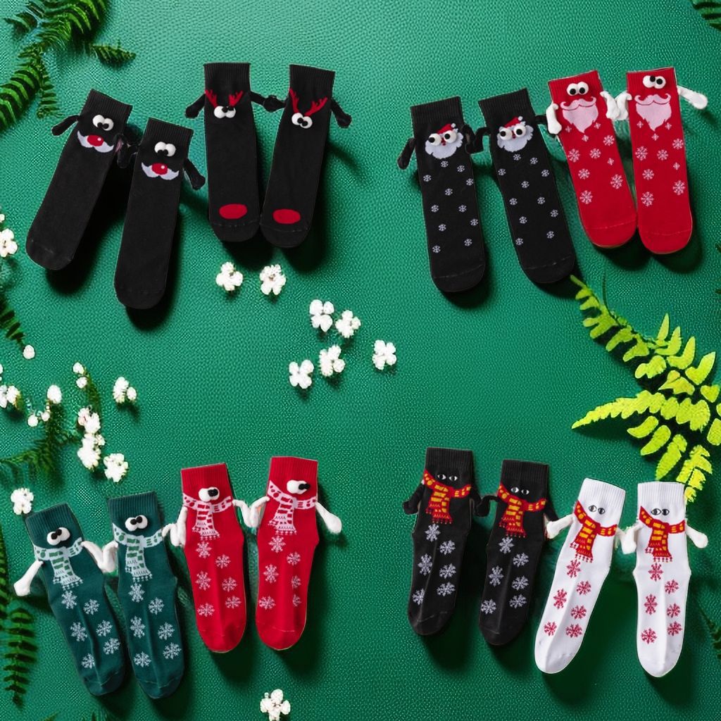 🎄Christmas sale - Buy 1 Get 1 Free(Add 2 pcs to the cart) - MAGNETIC SOCKS WINTER EDITION-Festivesl