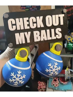 🔥Last Day 49% OFF - 🎄🚗Funny “Check Out My Balls” Christmas Hitch Cover Set