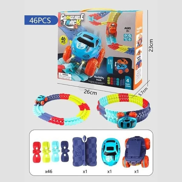 49% OFF - Changeable Track with LED Light-Up Race Car🏎🏁-Festivesl
