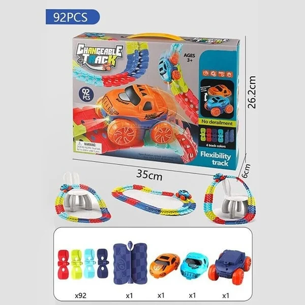 49% OFF - Changeable Track with LED Light-Up Race Car🏎🏁-Festivesl