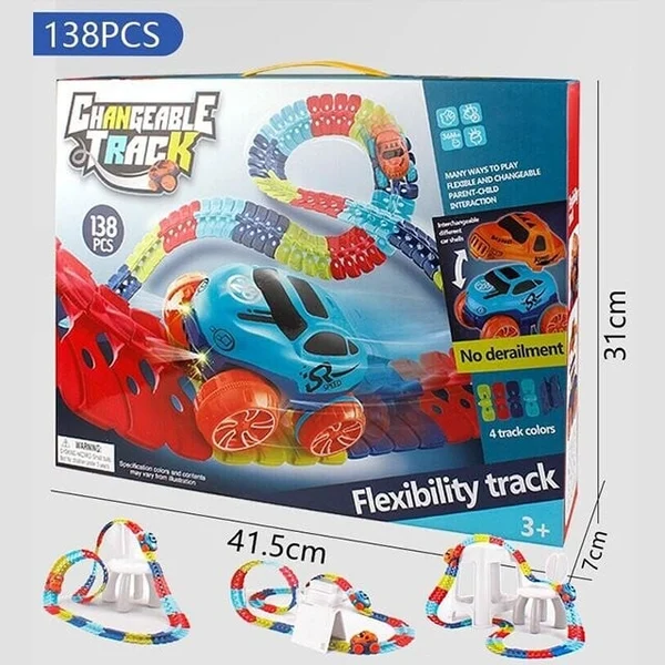 49% OFF - Changeable Track with LED Light-Up Race Car🏎🏁-Festivesl