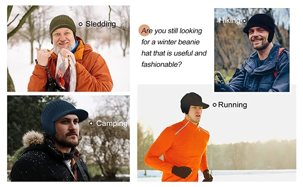 🔥HOT SALE🔥 Elastic Warm Ear Protection Knitted Hat☃️-Festivesl