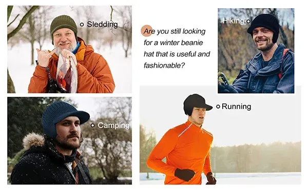 🔥HOT SALE🔥 Elastic Warm Ear Protection Knitted Hat☃️-Festivesl