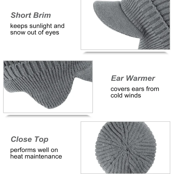 🔥HOT SALE🔥 Elastic Warm Ear Protection Knitted Hat☃️-Festivesl