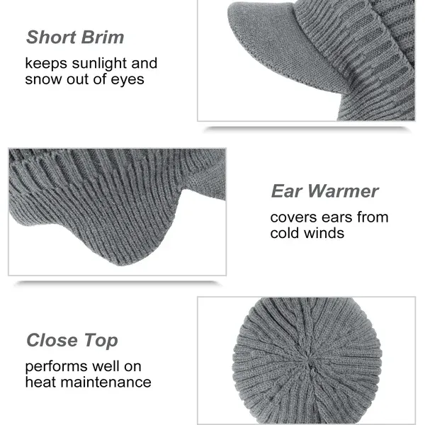 🔥HOT SALE🔥 Elastic Warm Ear Protection Knitted Hat☃️-Festivesl