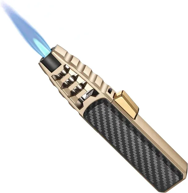 🎁Christmas Pre-Sale 49% OFF-🔥Windproof Straight Torch Blue Flame Lighter-Festivesl