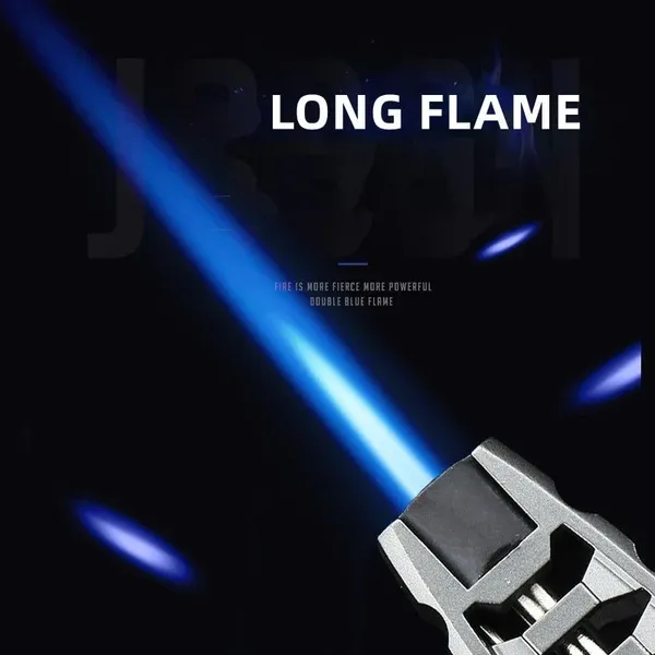 🎁Christmas Pre-Sale 49% OFF-🔥Windproof Straight Torch Blue Flame Lighter-Festivesl
