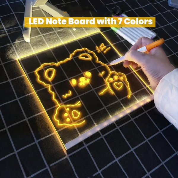 🌈🖌 Spark Creativity Instantly - 49% OFF - 🎁 Acrylic LED Message Board - For Vibrant, Endless Expression!-Festivesl