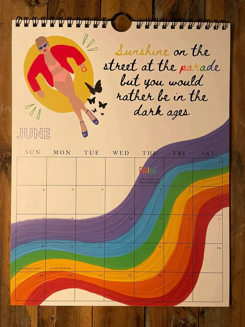 🎤📆 2024 Lyrics Wall Calendar-👍-Festivesl