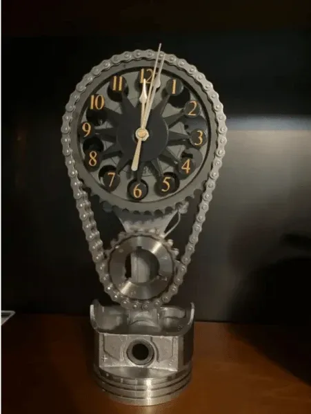 🎄CHRISTMAS BIG SALE - SMALL BLOCK TIMING CHAIN CLOCK, MOTORIZED, ROTATING-Festivesl