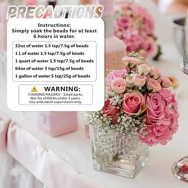 2250 Pieces 17-20mm Crystal Soil Water Bead Gel-Festivesl