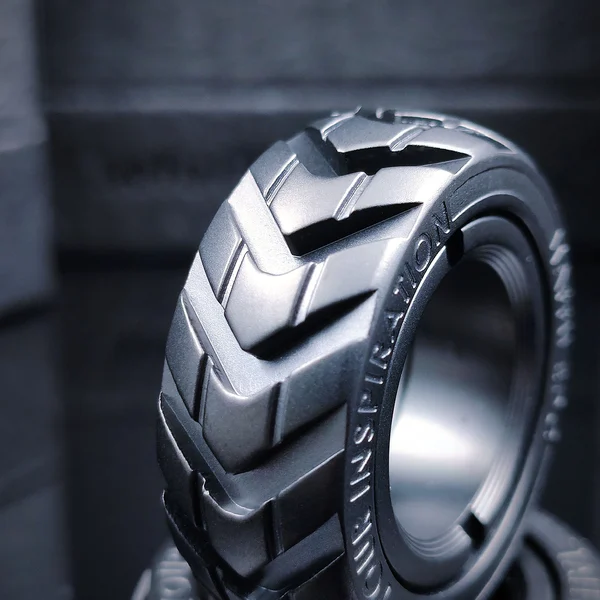 Dual Function Stainless Steel Motorcycle Tire Fidget Ring-Festivesl