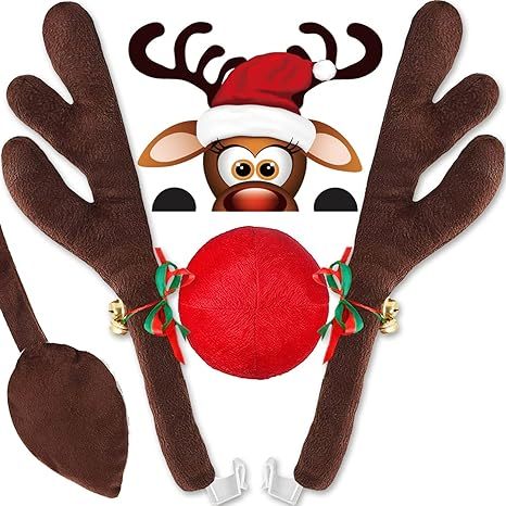 🎄Early Christmas Hot Sale 49% OFF🎁Premium Reindeer Car Kit Antlers-Festivesl