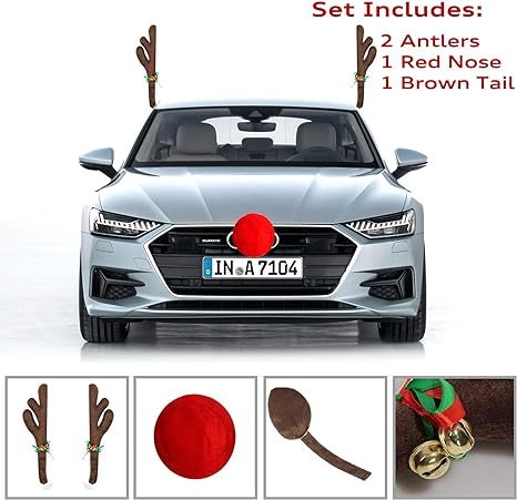 🎄Early Christmas Hot Sale 49% OFF🎁Premium Reindeer Car Kit Antlers-Festivesl