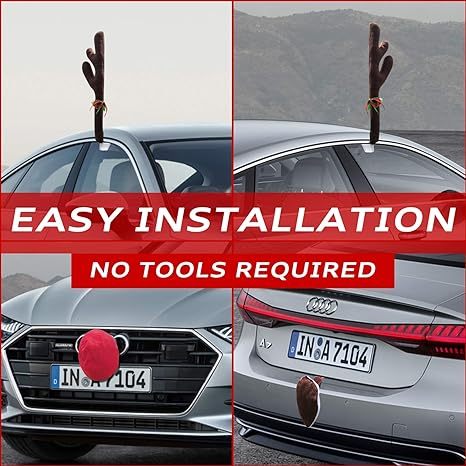 🎄Early Christmas Hot Sale 49% OFF🎁Premium Reindeer Car Kit Antlers-Festivesl