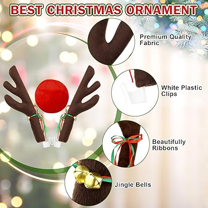 🎄Early Christmas Hot Sale 49% OFF🎁Premium Reindeer Car Kit Antlers-Festivesl