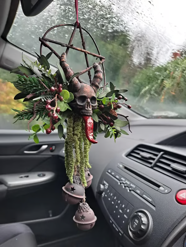 🔥Last Day 50% OFF 💀Floral Skull Krampus Wreath🪷BUY 2 FREE SHIPPING