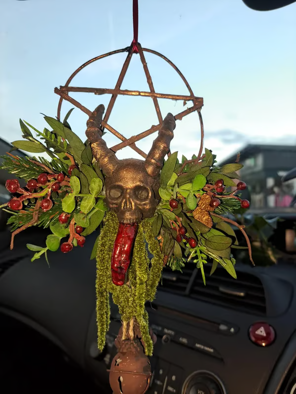 🔥Last Day 50% OFF 💀Floral Skull Krampus Wreath🪷BUY 2 FREE SHIPPING