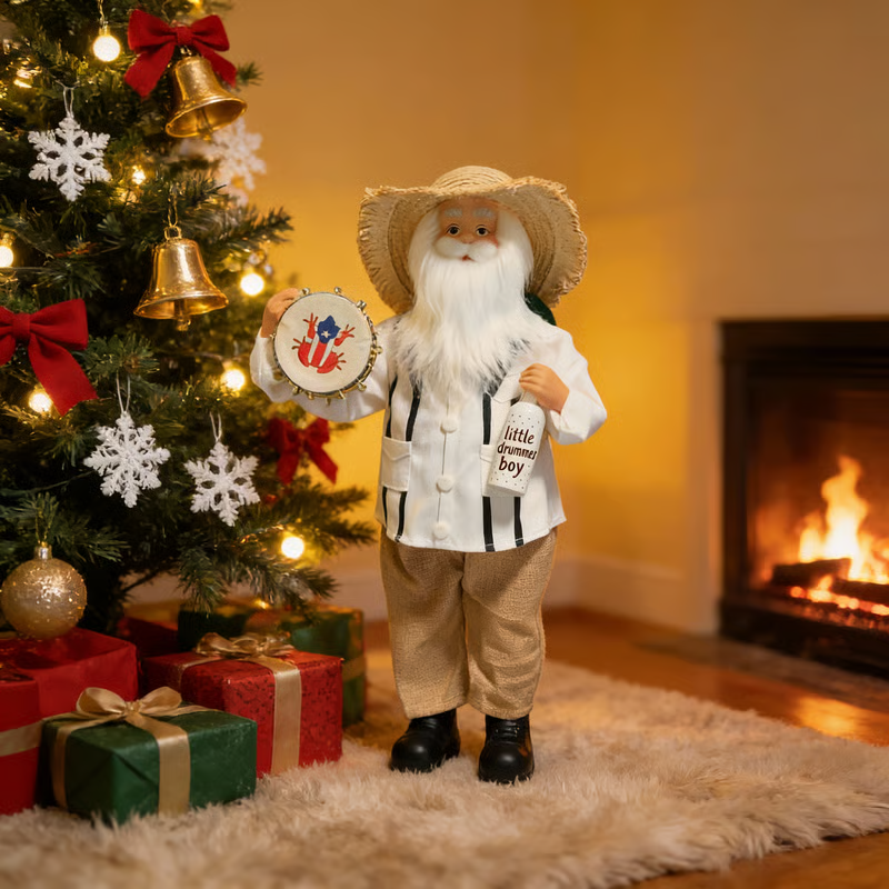 🔥LAST DAY 50% OFF - 🎅Puerto Rican Santa Claus – Coquito & Tambor Holiday Decor🎶