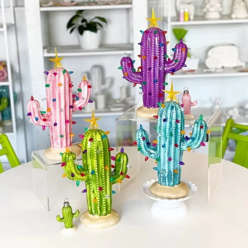 Last Day Special Sale - 49% OFF🌵Vintage Christmas Luminous Cactus✨-Festivesl