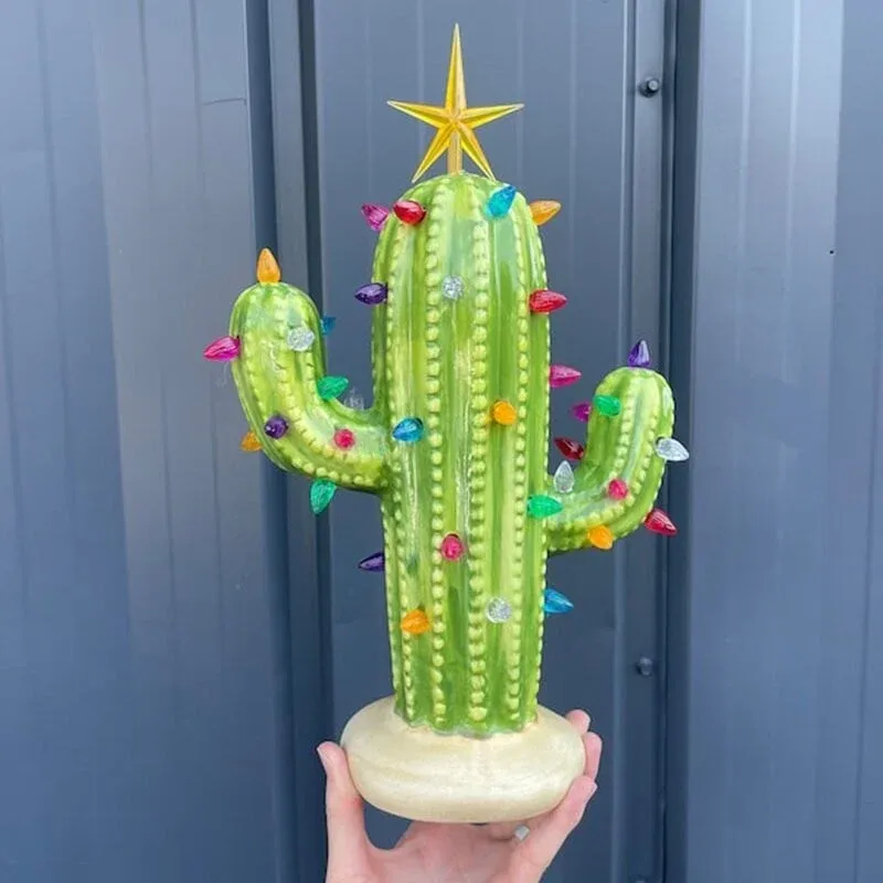 Last Day Special Sale - 49% OFF🌵Vintage Christmas Luminous Cactus✨-Festivesl