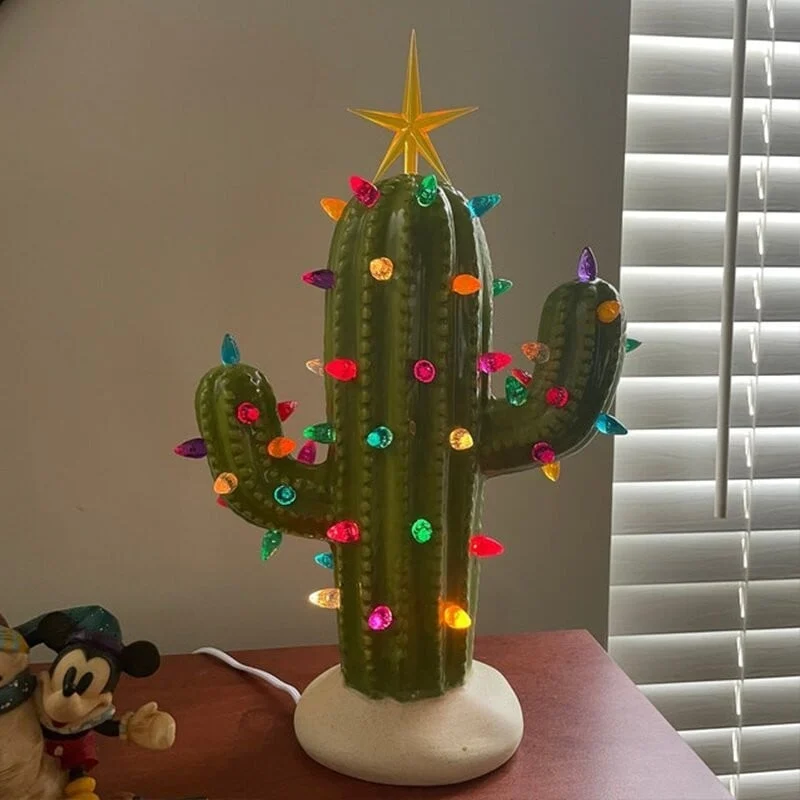 Last Day Special Sale - 49% OFF🌵Vintage Christmas Luminous Cactus✨-Festivesl