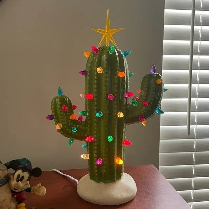Last Day Special Sale - 49% OFF🌵Vintage Christmas Luminous Cactus✨-Festivesl