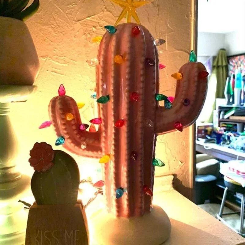 Last Day Special Sale - 49% OFF🌵Vintage Christmas Luminous Cactus✨-Festivesl