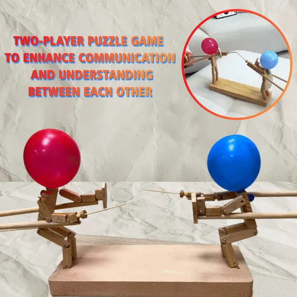 🔥NEW YEAR 2024 SALE 70% OFF - ⚔️HANDMADE WOODEN FENCING PUPPETS-Festivesl