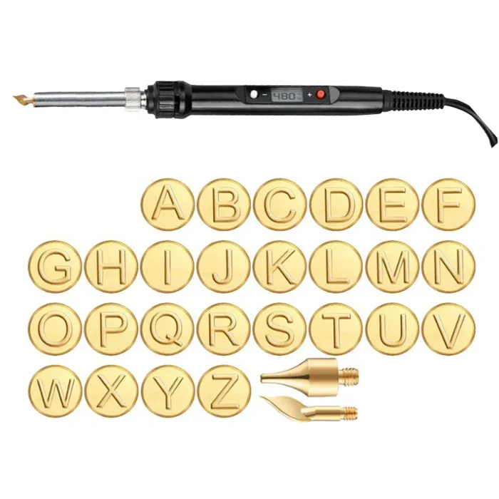 🔥DIY Wood/ Leather Burning Set + 26 Letters Copper Mold（Buy 2 Free Shipping）-Festivesl