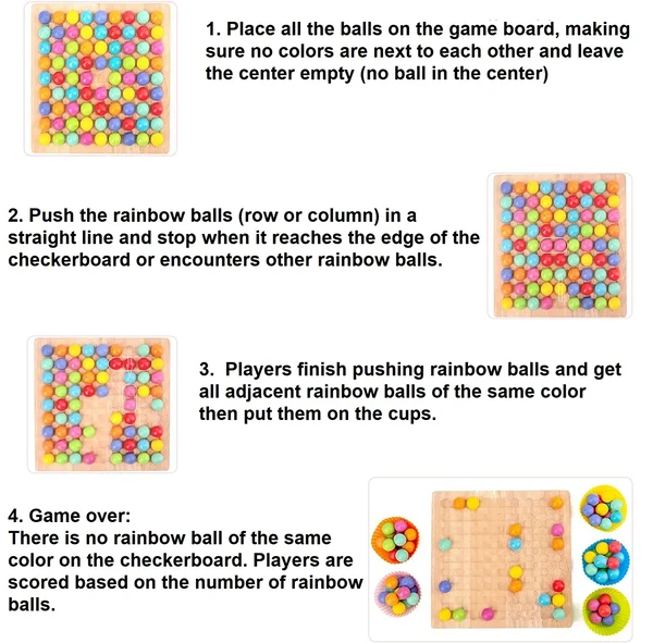 Wooden Board Bead Game-Festivesl
