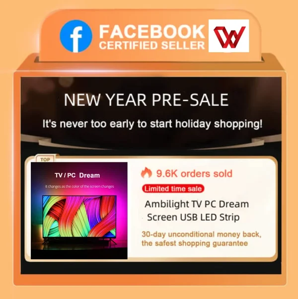 🔥Limited Time 49% Off! 🎁TV PC Dream Screen USB LED Strip-Festivesl