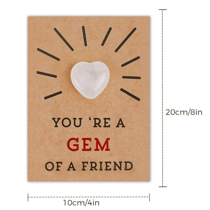 24 Pack Valentines Cards with Heart-Shape Crystals-Festivesl